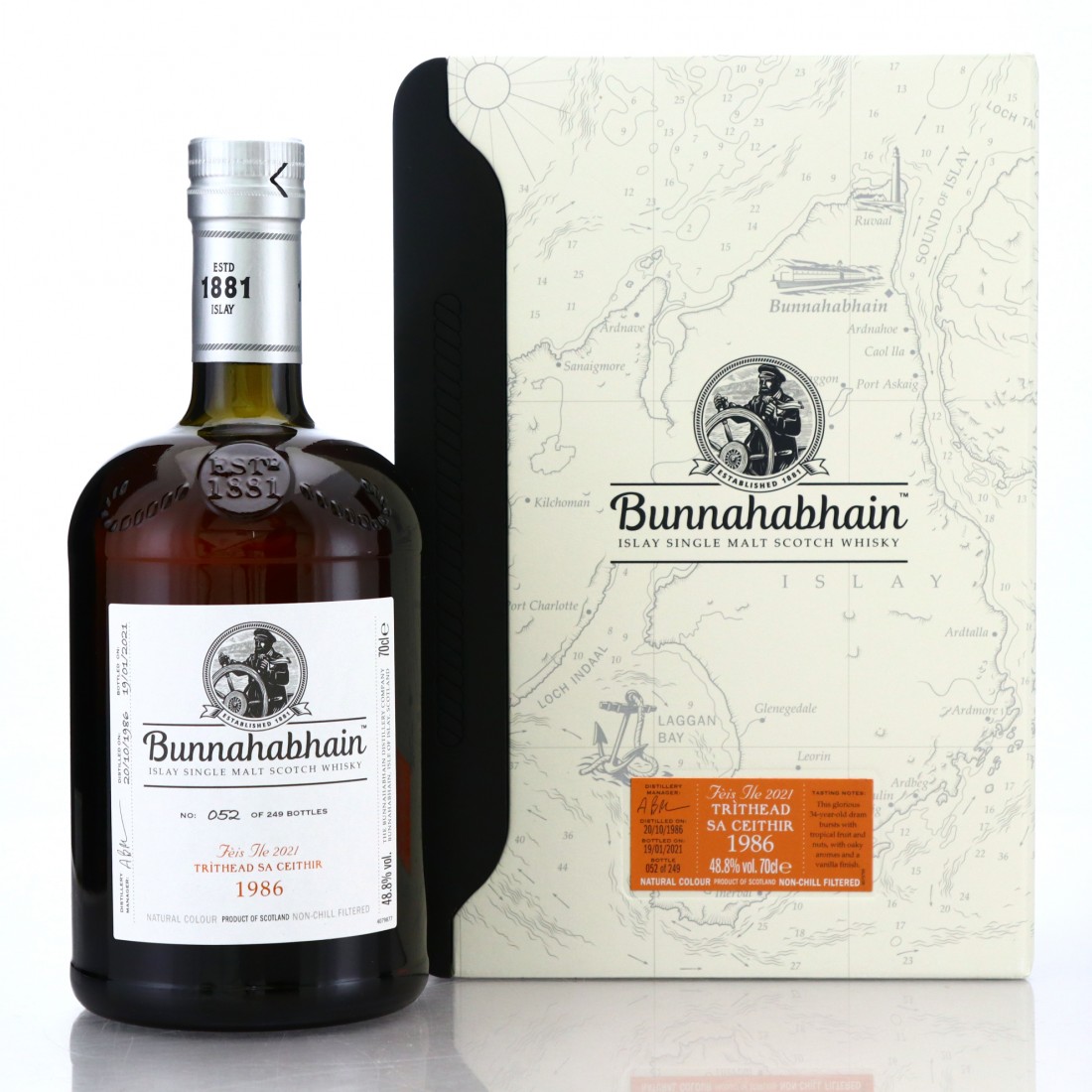 Bunnahabhain 1986 Trithead Sa Ceithir 34 Year Old / Feis Ile 2021 ...