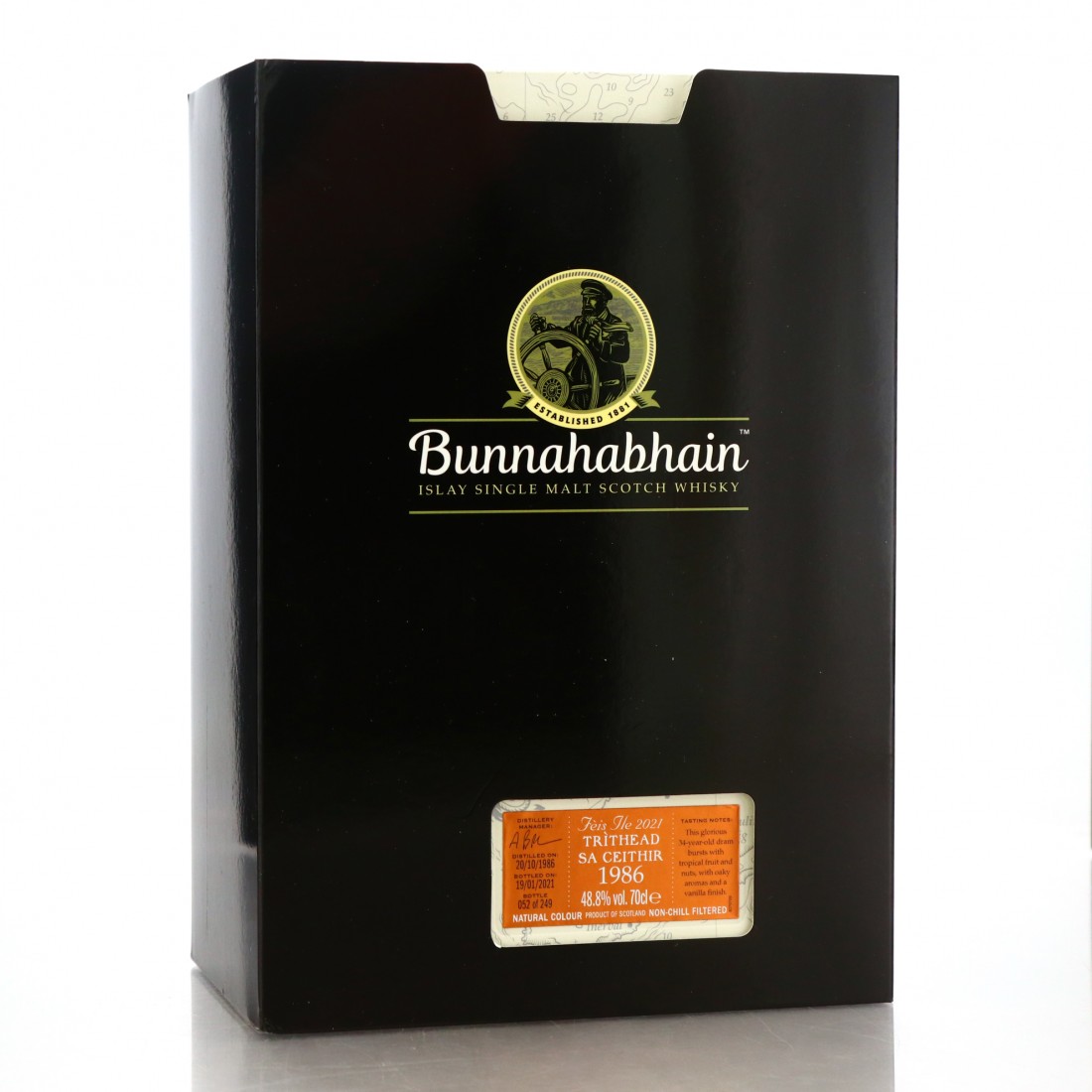 Bunnahabhain 1986 Trithead Sa Ceithir 34 Year Old / Feis Ile 2021 ...