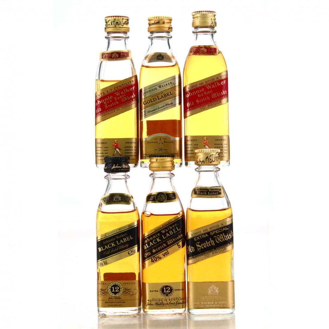 Johnnie Walker Miniature x 6 Whisky Auctioneer