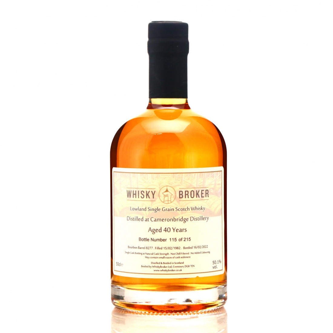 Cameronbridge 1982 Whisky Broker 40 Year Old 50cl Whisky Auctioneer