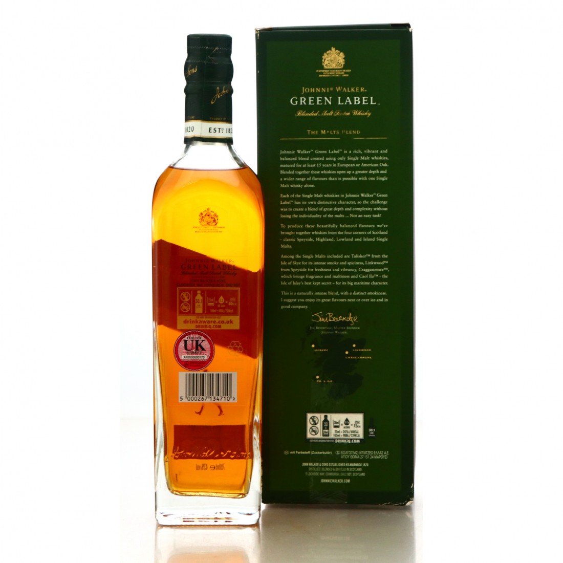 Johnnie Walker Green Label 15 Year Old Whisky Auctioneer