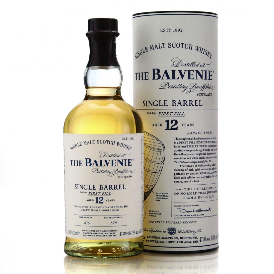 Balvenie 12 Year Old First Fill Single Barrel 476 Whisky Auctioneer
