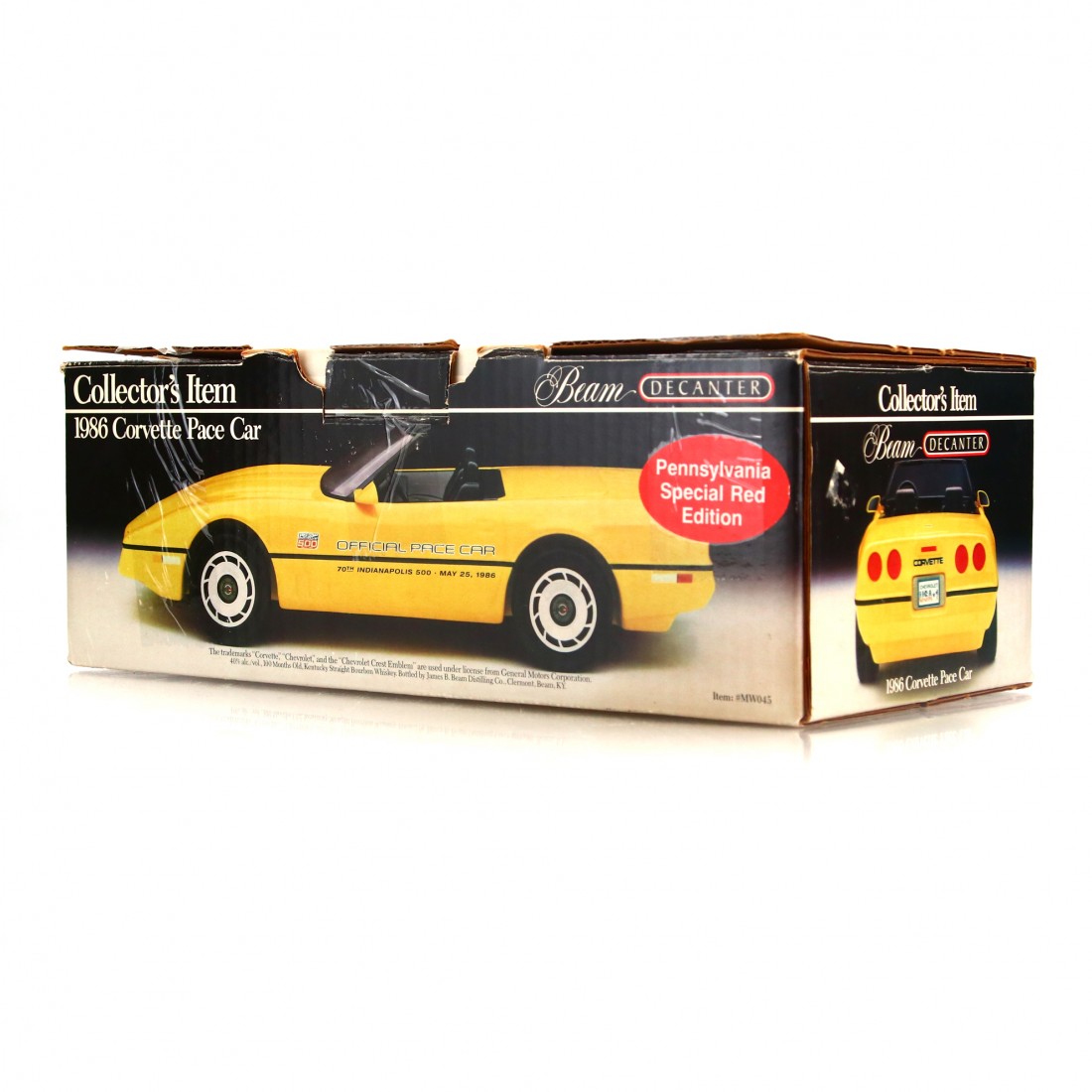 Jim Beam 100 Month Old Corvette Pace Car Decanter Whisky Auctioneer