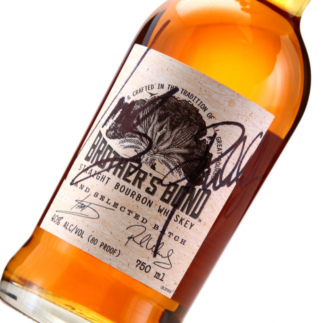 Brother's Bond Straight Bourbon Signed Whisky Auctioneer