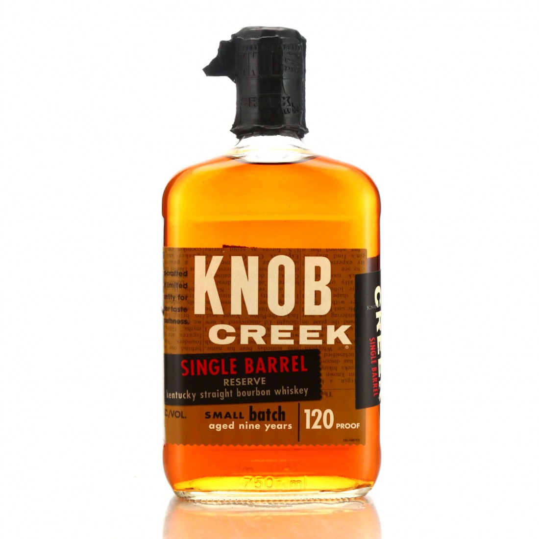 Knob Creek 9 Year Old Single Barrel Reserve 120 Proof Whisky Auctioneer