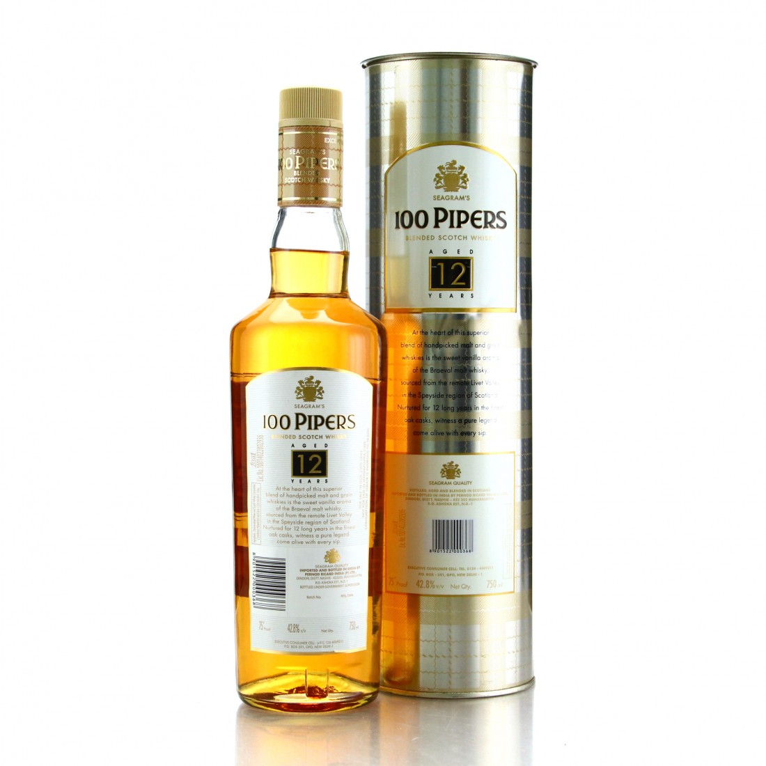 Seagram's 100 Pipers 12 Year Old 1980s Whisky Auctioneer