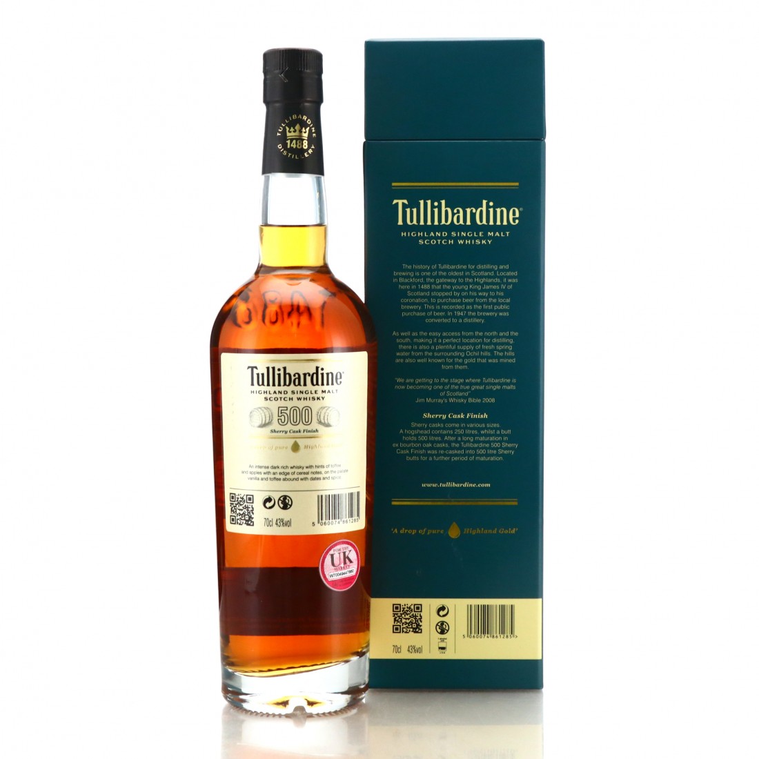Tullibardine 500 Sherry Finish Whisky Auctioneer