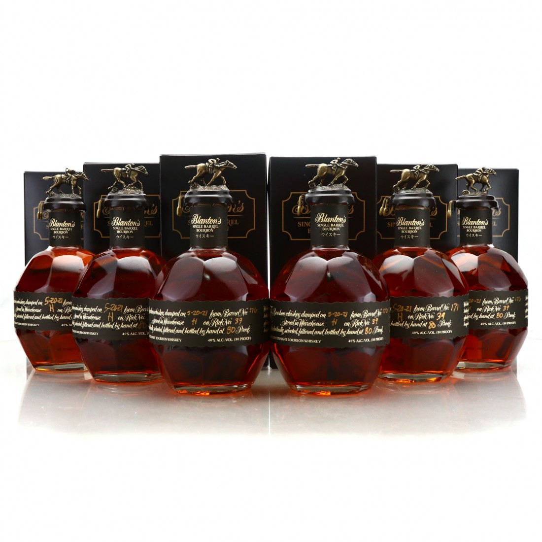 Blanton's Single Barrel Black Label dumped 2021 6 x 75cl / Japanese