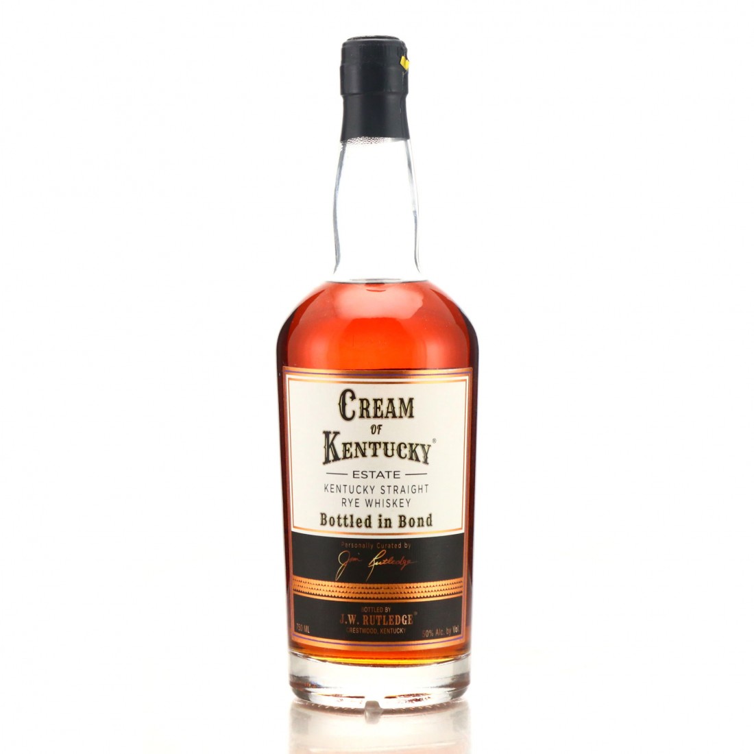 J.W. Rutledge Cream of Kentucky Straight Rye Whisky Auctioneer