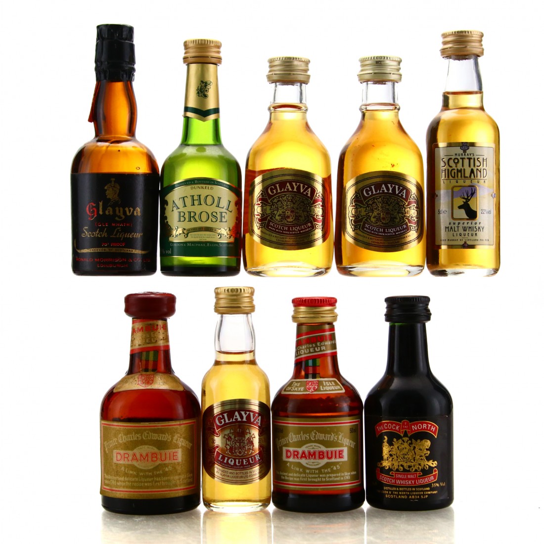 Whisky Liqueur Miniatures x 9 Whisky Auctioneer