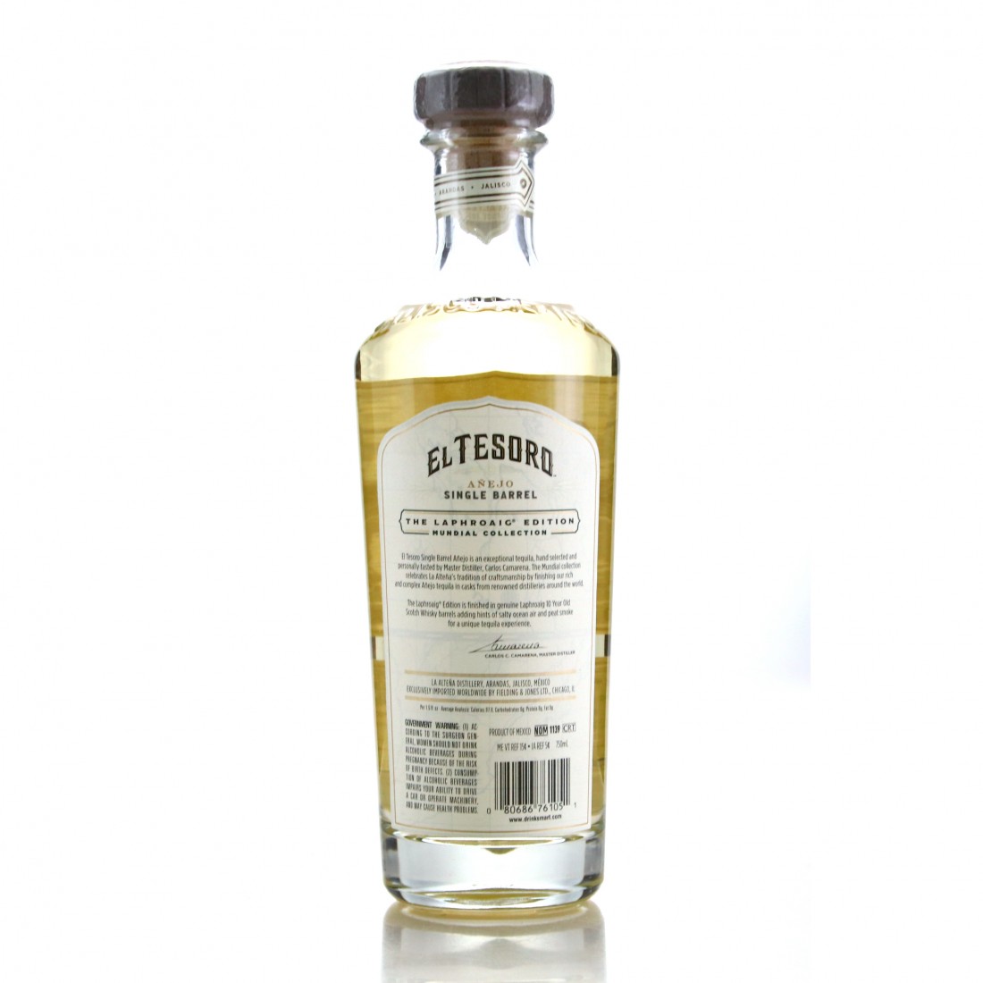 El Tesoro Single Barrel Anejo Tequila 75cl / The Laphroaig Edition