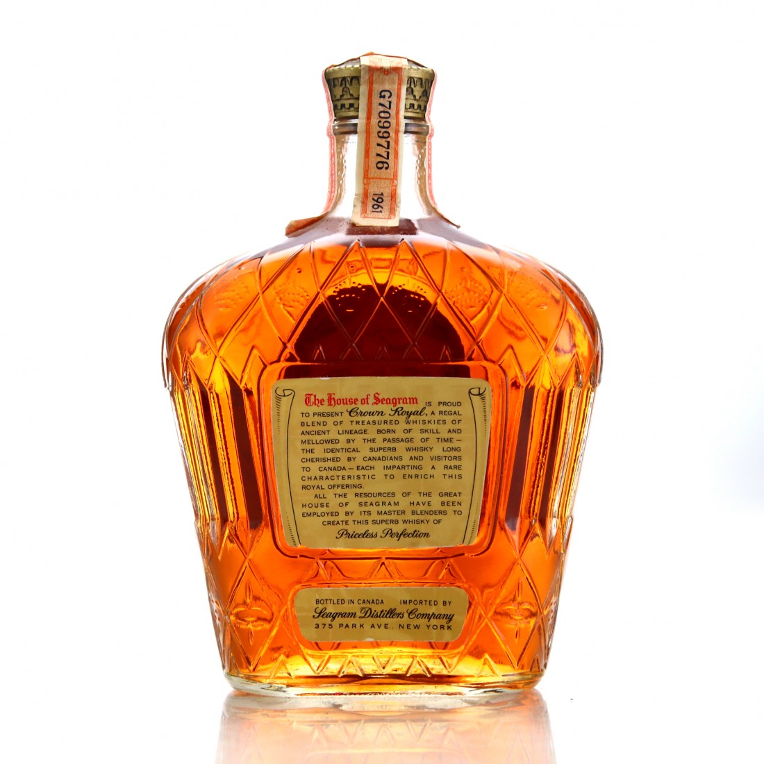 Seagram's Crown Royal 1961 Canadian Whisky / US Import Whisky Auctioneer
