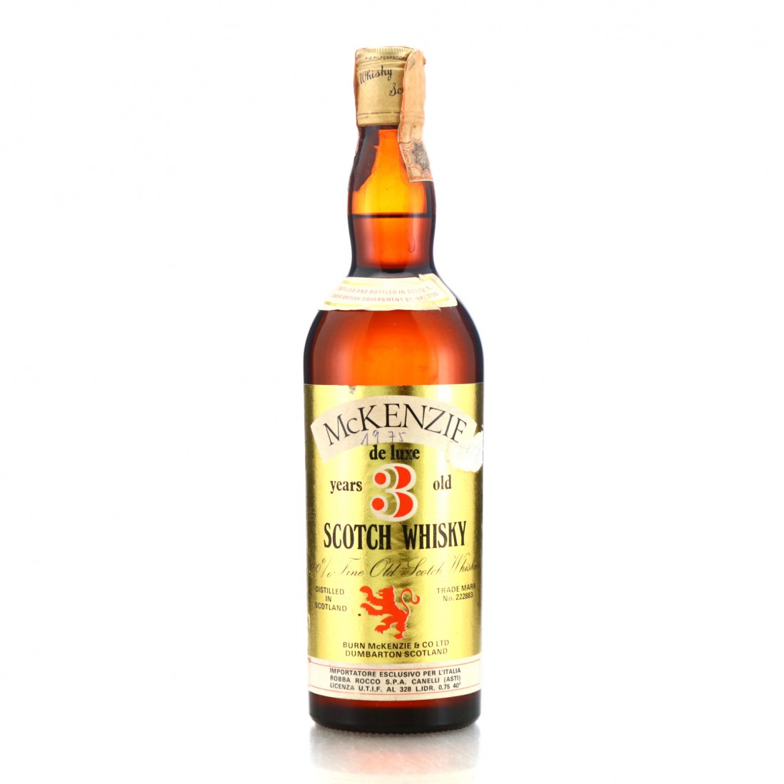 Burn McKenzie 3 Year Old Scotch Whisky 1970s Whisky Auctioneer