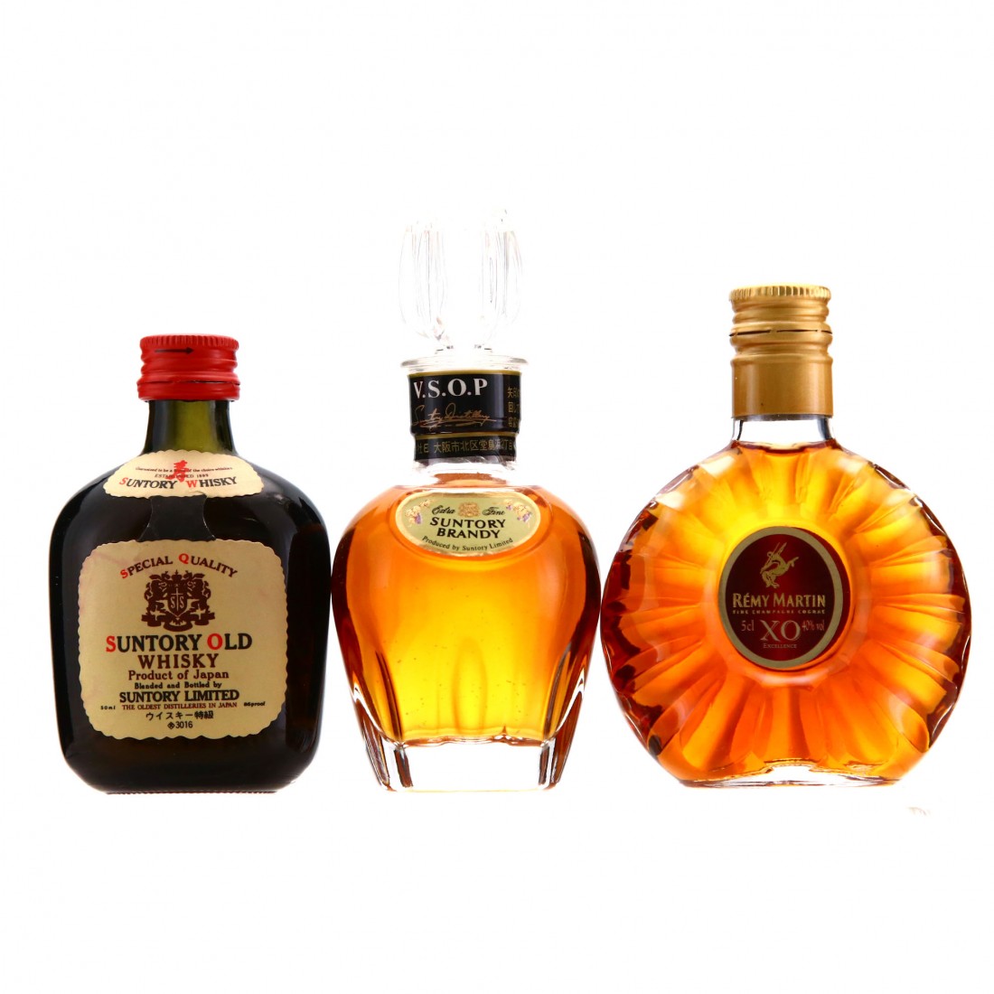 Suntory and Remy Martin Whisky & Brandy Miniature x 3 Whisky Auctioneer