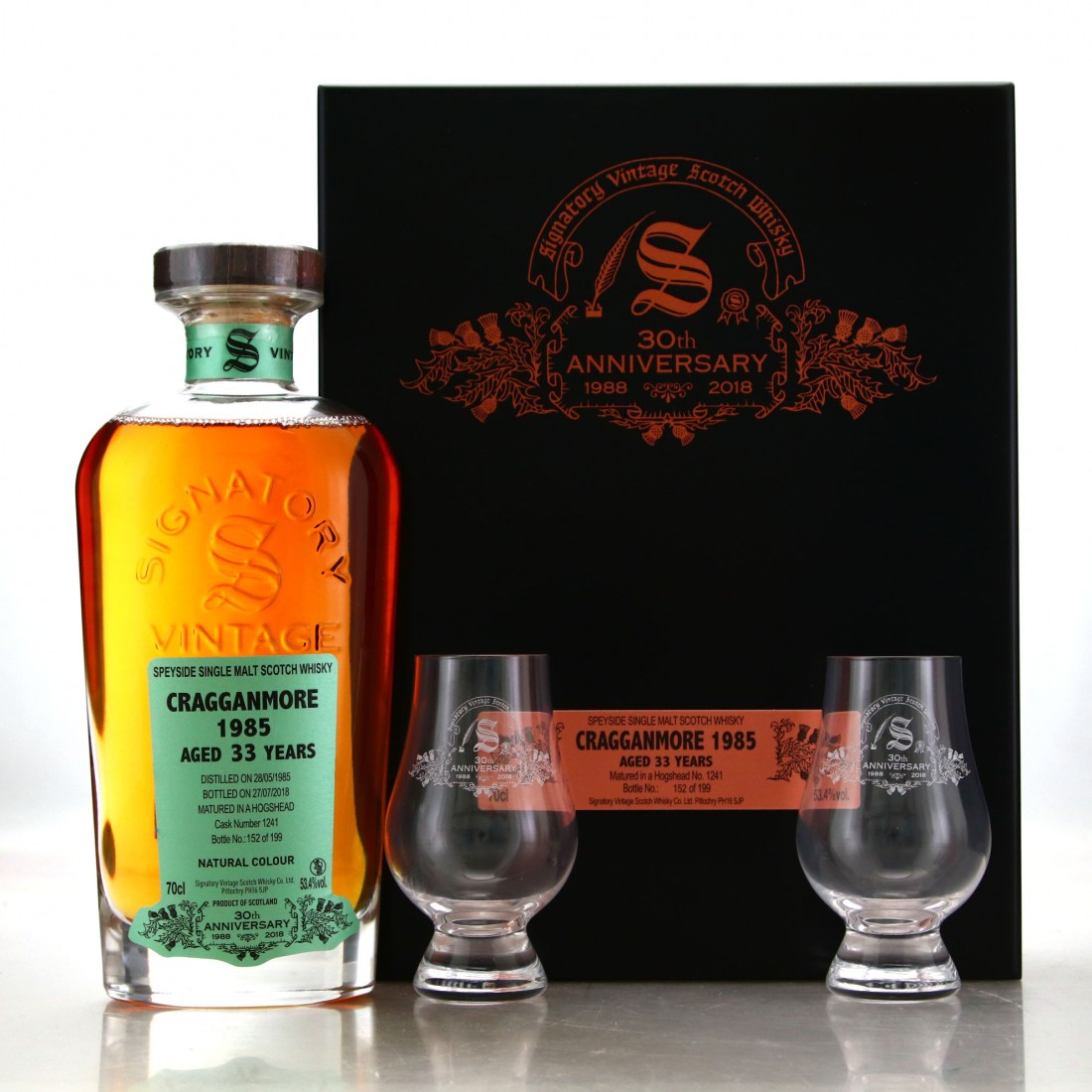 Cragganmore 1985 Signatory Vintage 33 Year Old Cask Strength / 30th ...