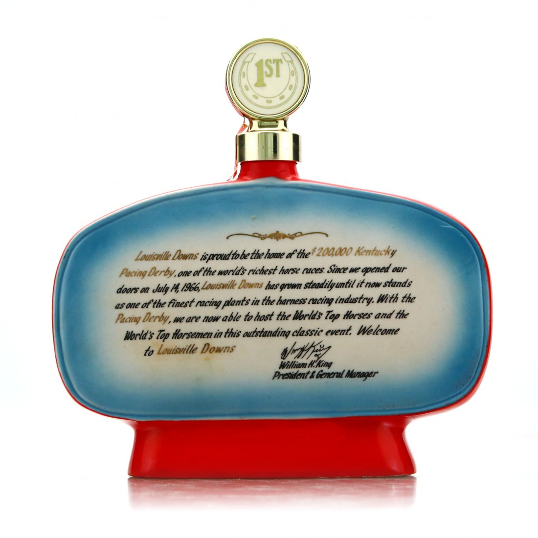 Beam 100 Month Old Louisville Downs Pacing Derby Decanter 1978 Whisky Auctioneer