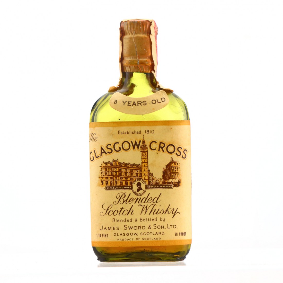 Glasgow Cross 8 Year Old Blended Scotch Miniature circa 1940s Whisky