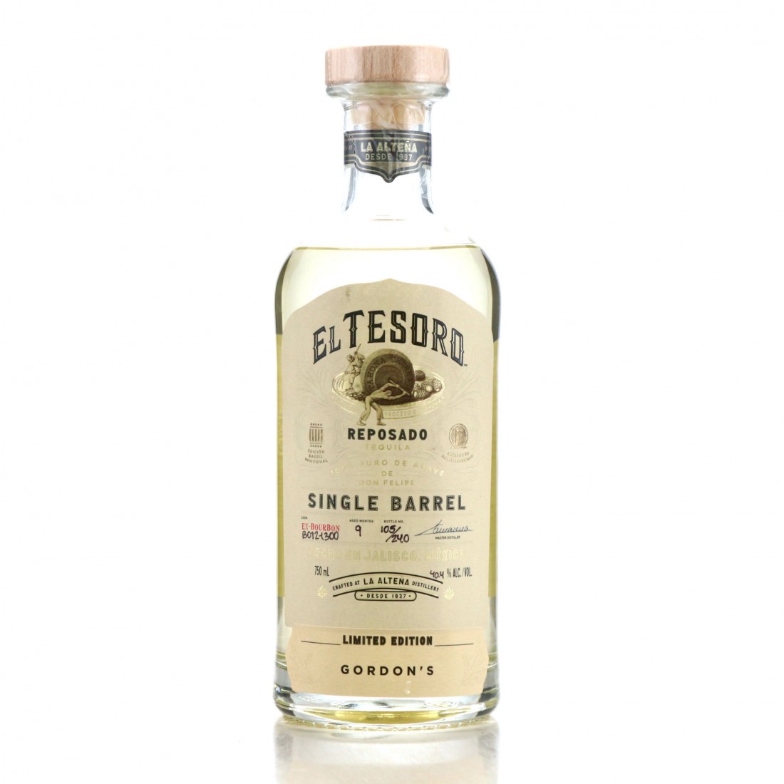 El Tesoro Single Barrel Reposado Tequila 75cl / Gordon's Whisky