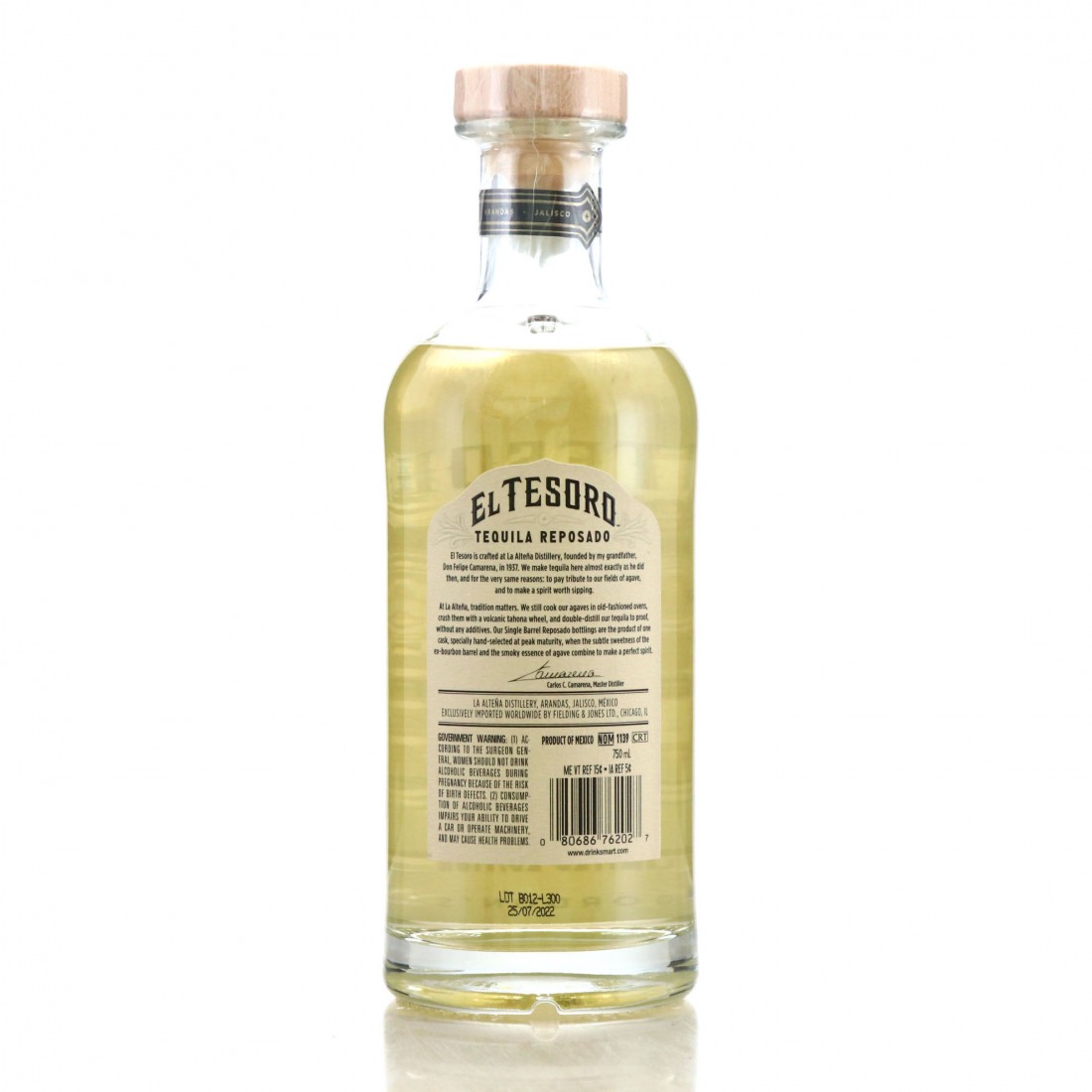 El Tesoro Single Barrel Reposado Tequila 75cl / Gordon's Whisky