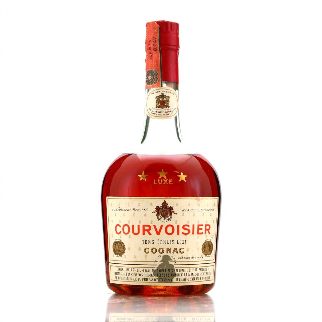 Cognac Courvoisier Luxe Three Stars – 1970 – Bouteille Collection