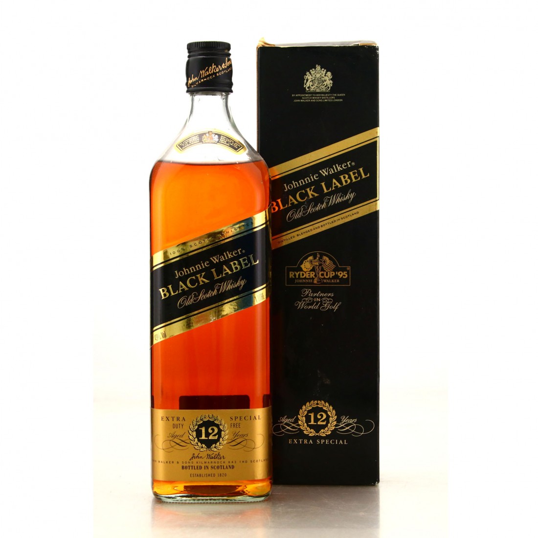 Johnnie Walker Black Label 12 Year Old 1 Litre / Ryder Cup 1995 Whisky Auctioneer