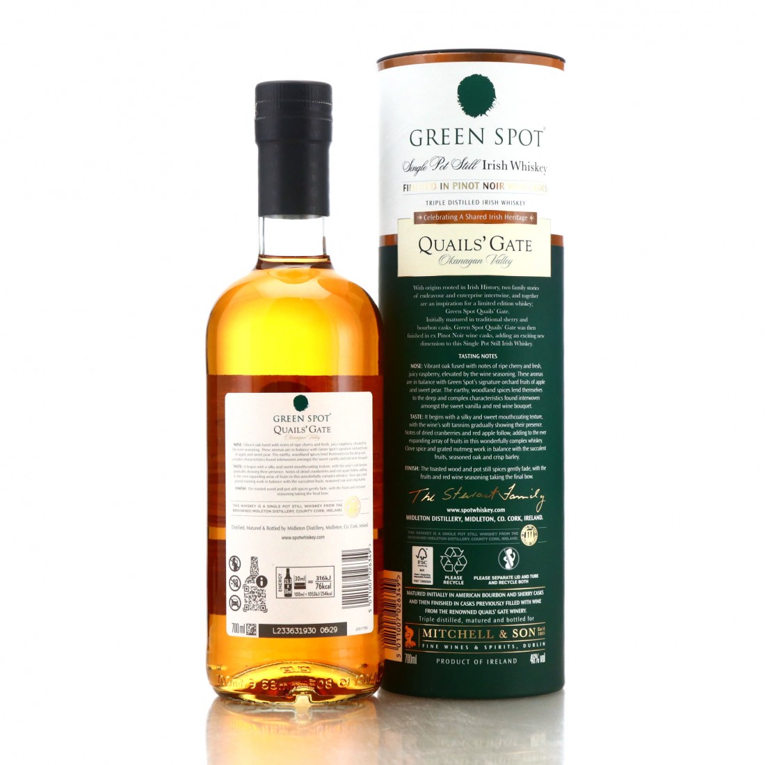 Green Spot Quails Gate Pinot Noir Cask Finish | Whisky Auctioneer