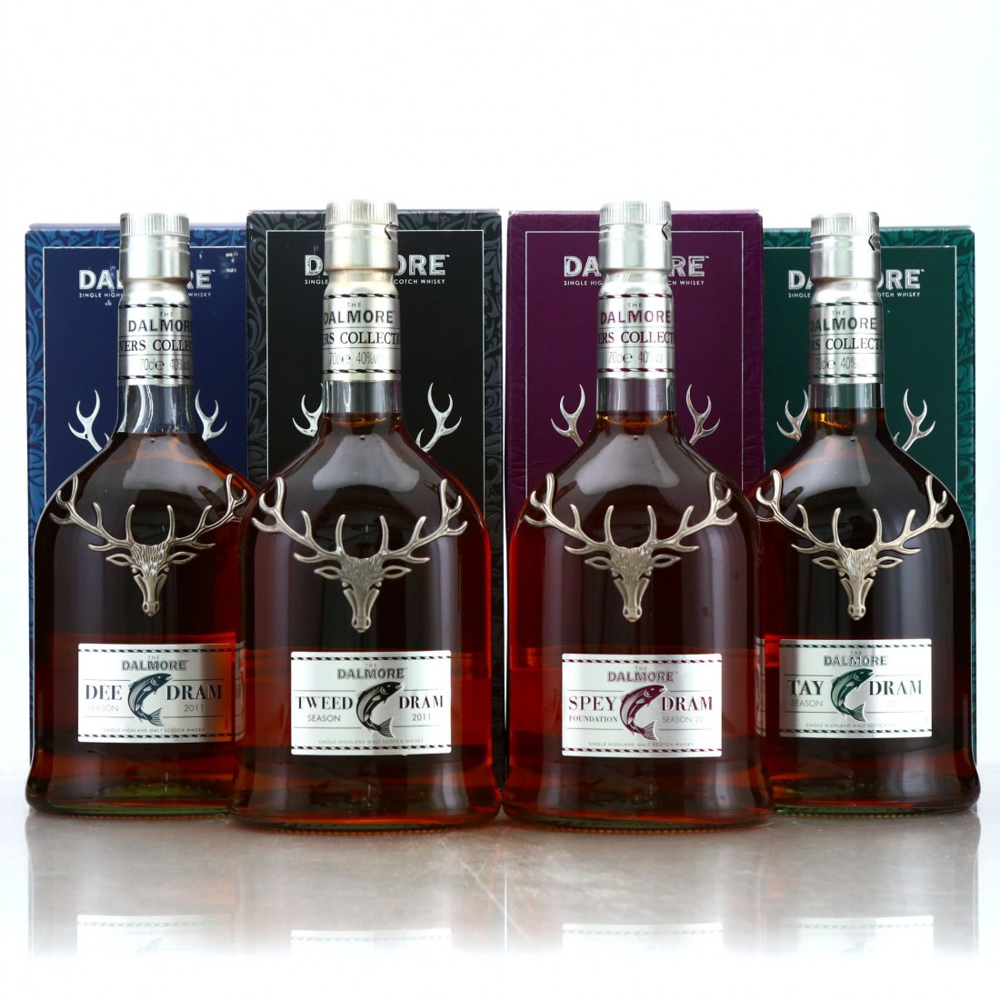 Dalmore Rivers Selection 4 x 70cl Whisky Auctioneer