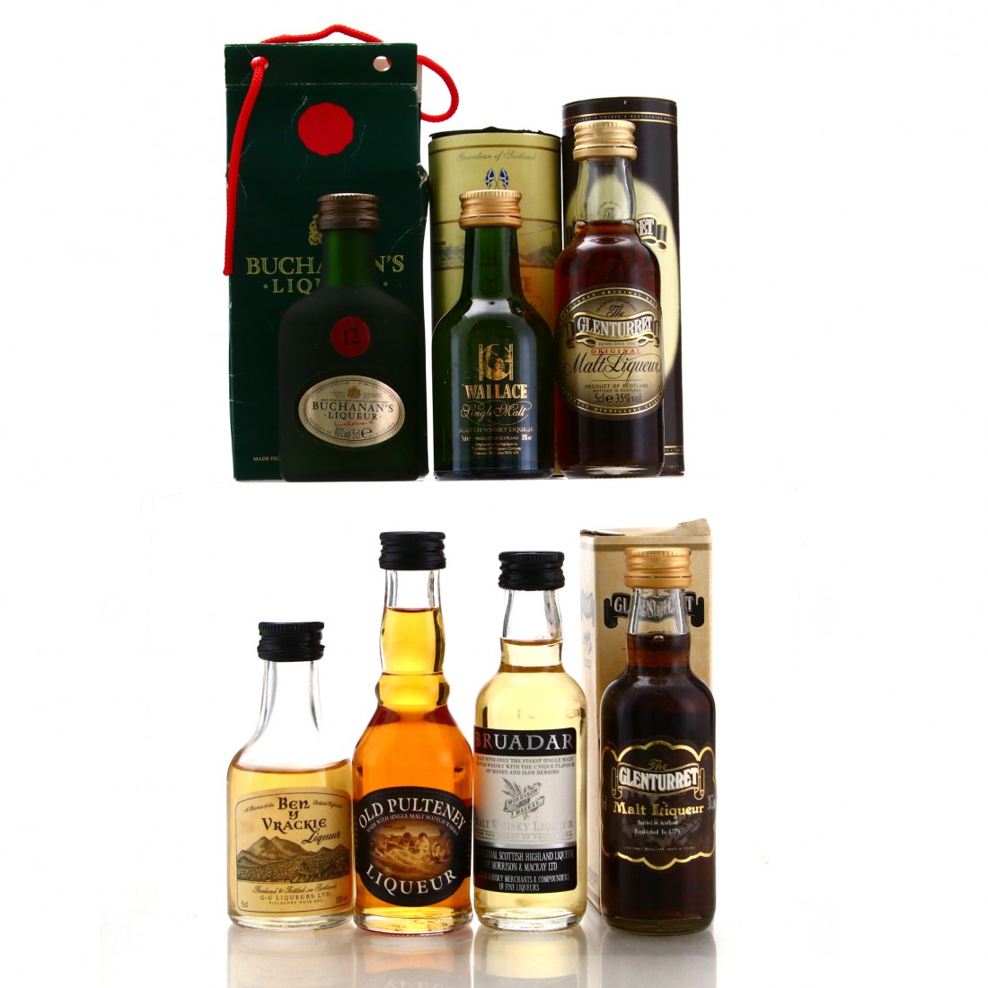 Scotch Whisky Liqueur Miniatures x 7 Whisky Auctioneer