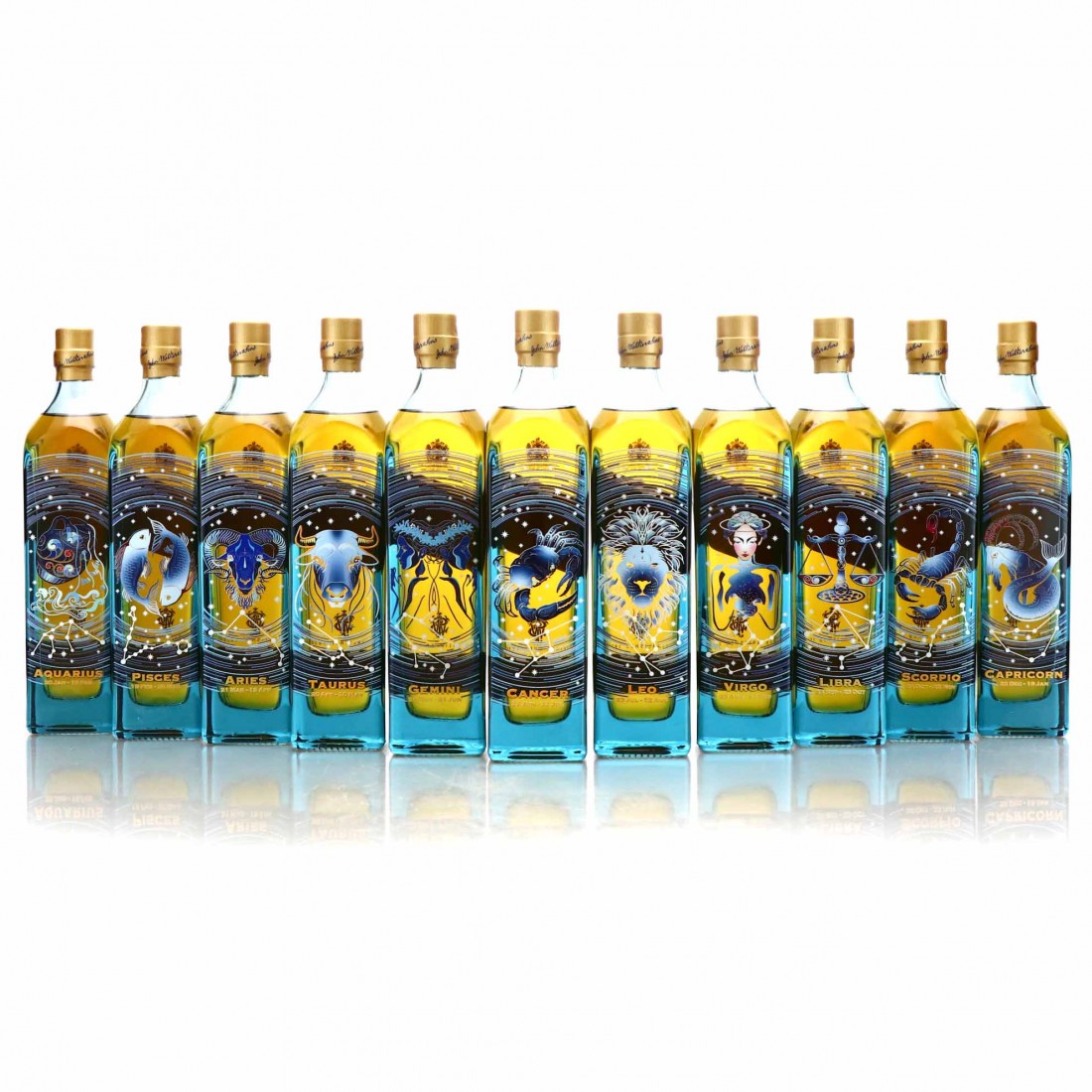 Johnnie Walker Blue Label Zodiac Set 11 x 20cl Whisky Auctioneer