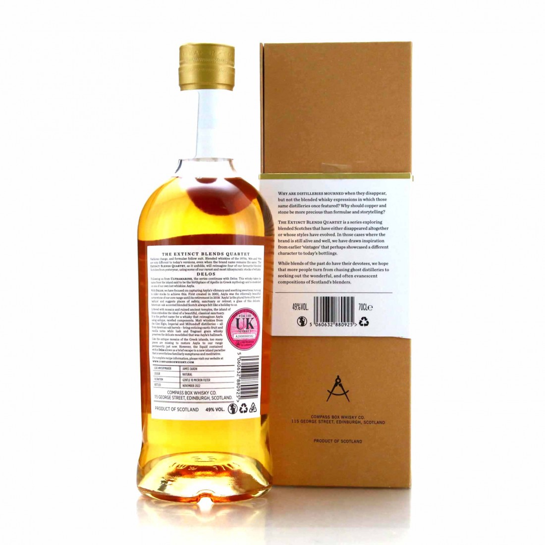 Compass Box The Extinct Blends Quartet Delos Whisky Auctioneer