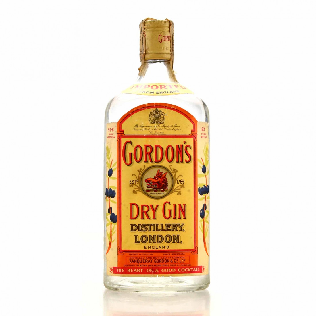 Gordon's Dry Gin 1970s Whisky Auctioneer