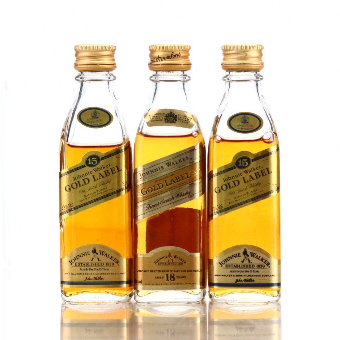 Johnnie Walker Gold Label Miniature x 3 | Whisky Auctioneer