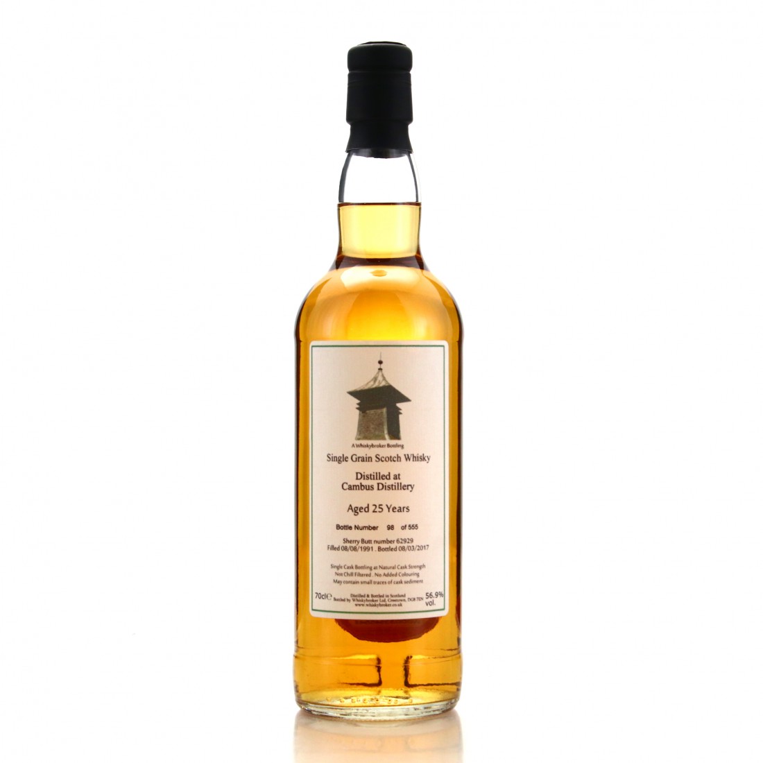 Cambus 1991 Whisky Broker 25 Year Old 62929 Whisky Auctioneer
