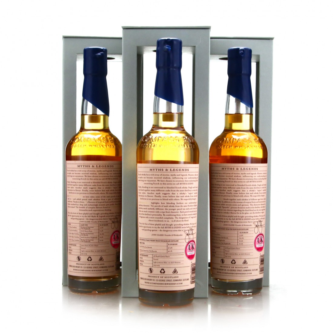 Compass Box Myths and Legends 3 x 70cl Whisky Auctioneer
