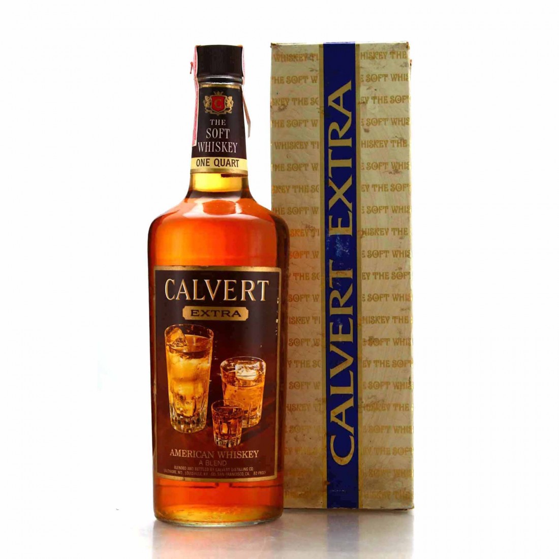 Calvert Extra Blended Whiskey Quart 1980s Whisky Auctioneer