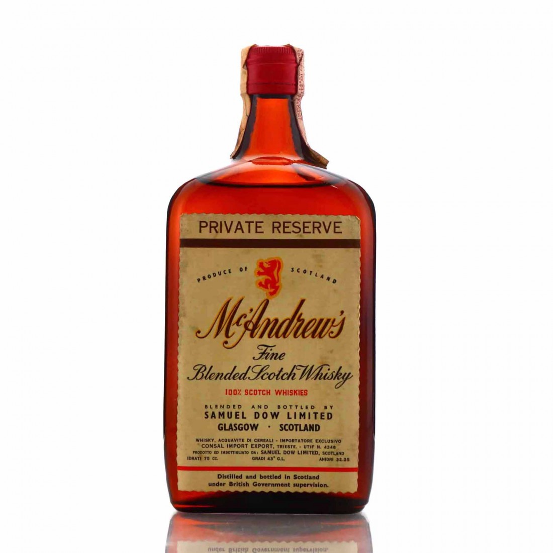 McAndrew's Private Reserve Scotch Whisky 1960s Whisky Auctioneer