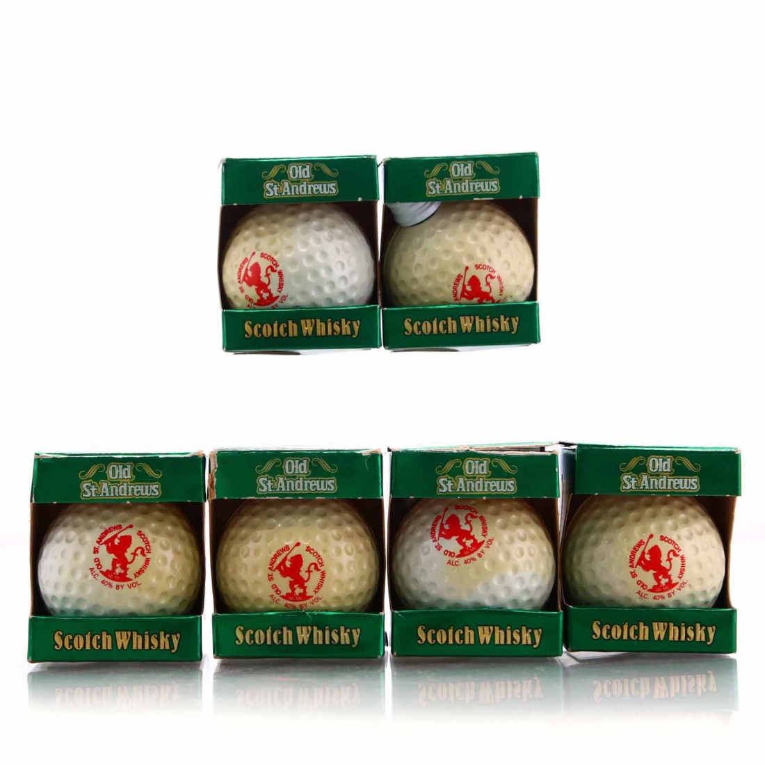 Old St Andrews Golf Ball Decanter 6 x Miniature | Whisky Auctioneer