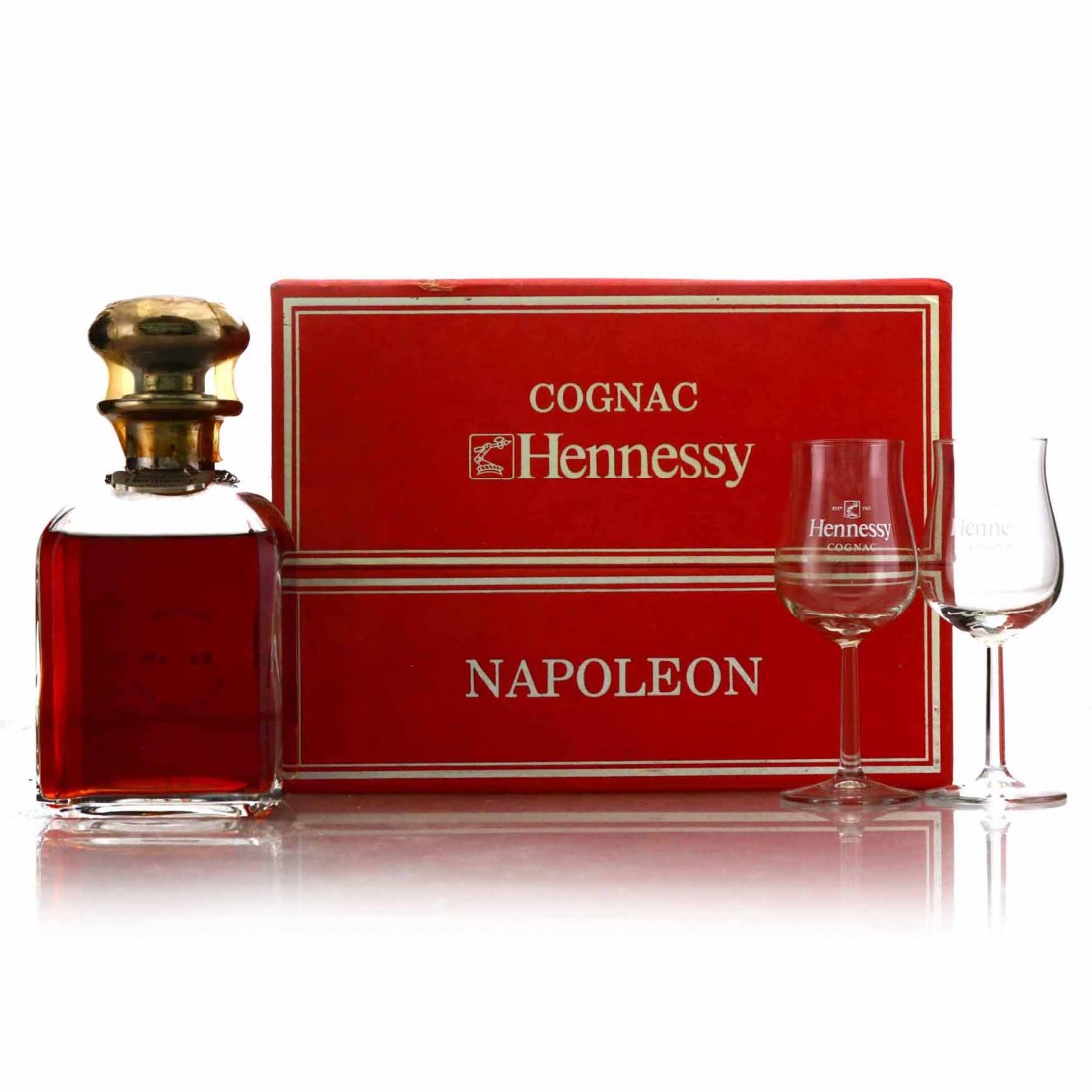 Hennessy Napoleon Silver Top Library Decanter Cognac Gift Pack 