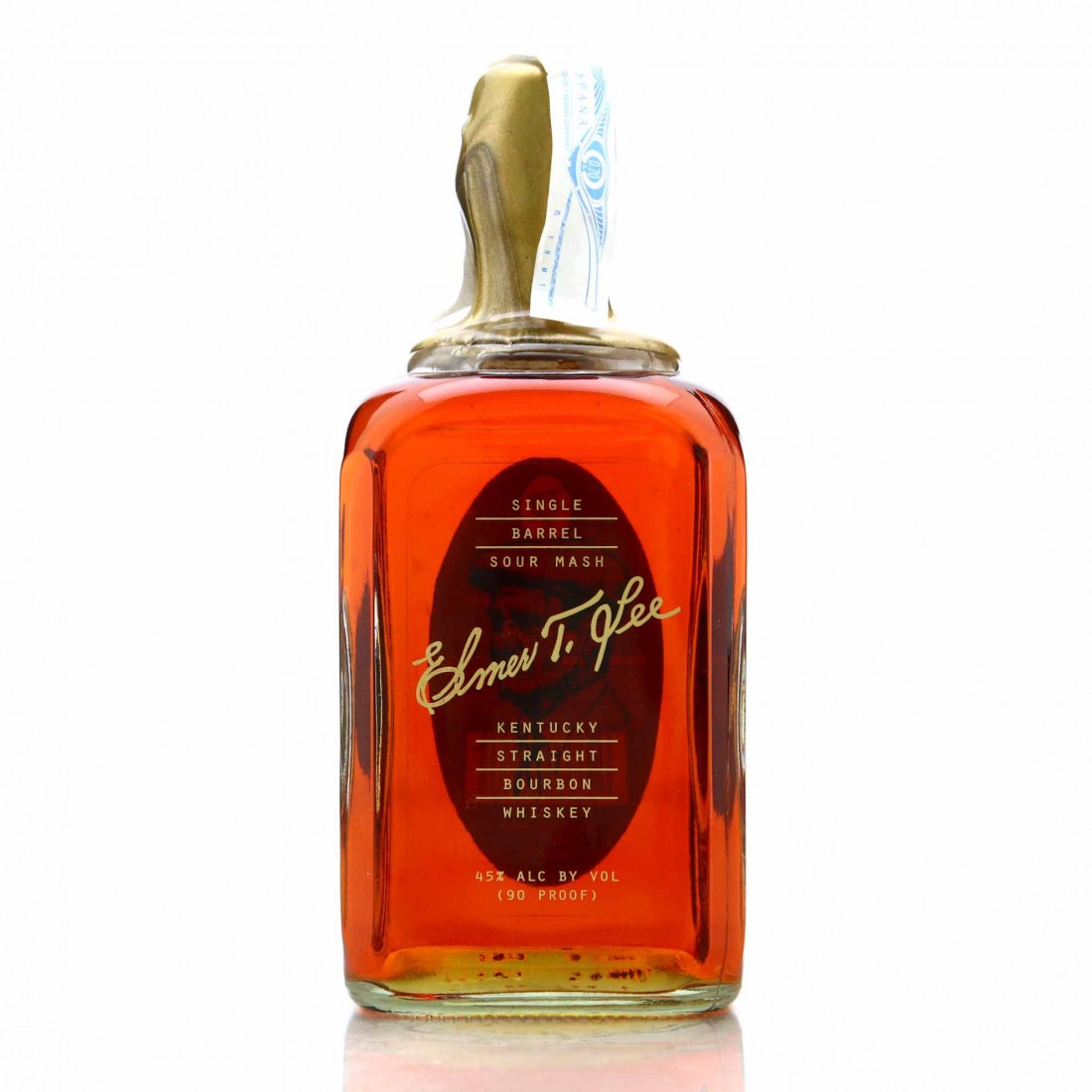 Elmer T Lee Single Barrel Kentucky Bourbon / Gold Wax Whisky Auctioneer