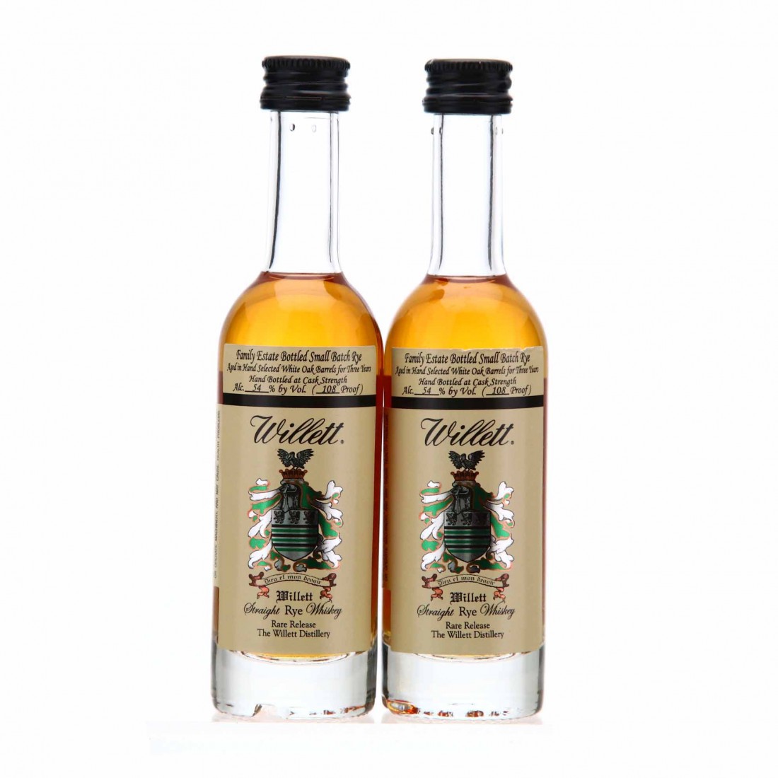 Willett Family Estate 3 Year Old Small Batch Rye Miniature x 2 Whisky