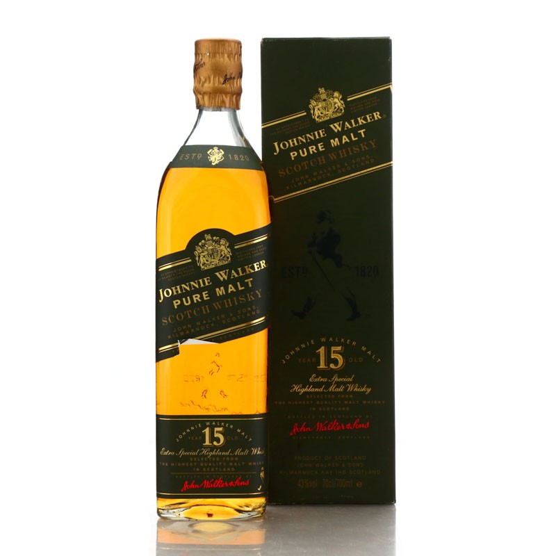 Johnnie Walker 15 Year Old Pure Malt / Green Label Whisky Auctioneer