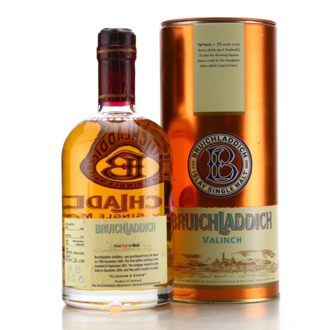 Bruichladdich 1990 Valinch 'From Red to Black' | Whisky Auctioneer