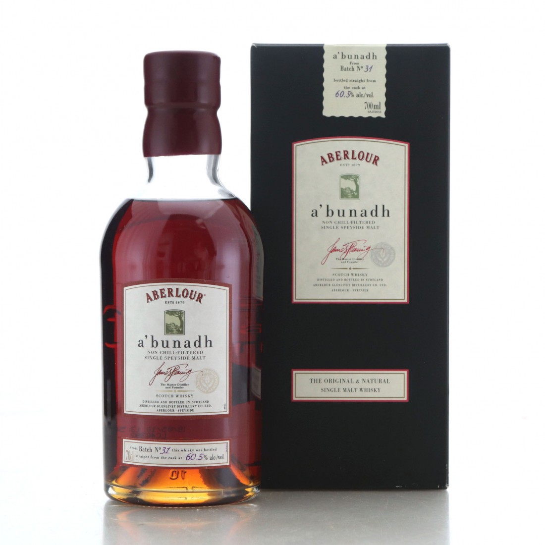 Aberlour A'bunadh Batch No. 31 – Single Malt Whisky 60,5% 70cl, Avec Boîte