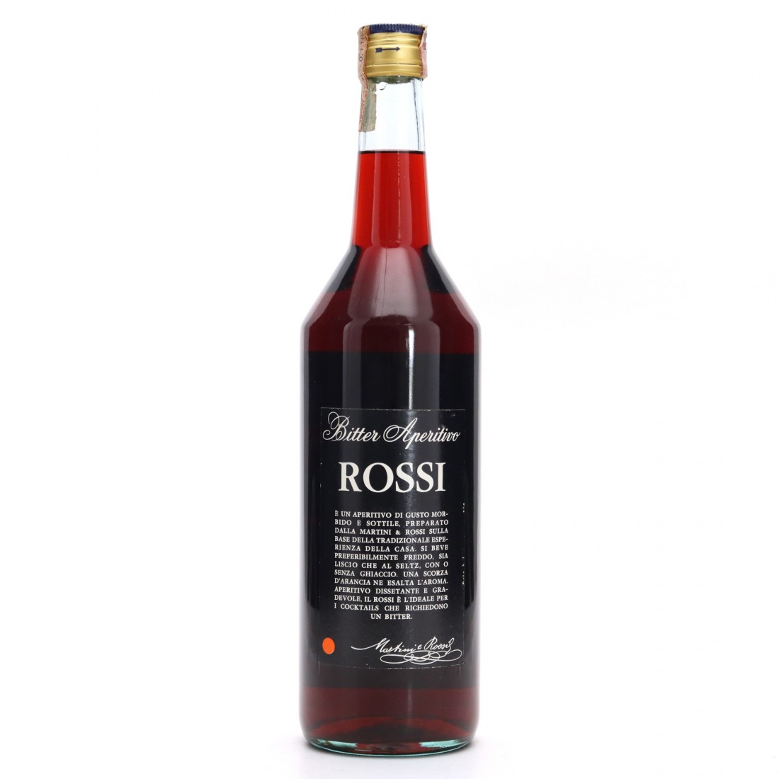 Martini and Rossi Bitter Aperitivo 1 Litre 1960s Whisky Auctioneer