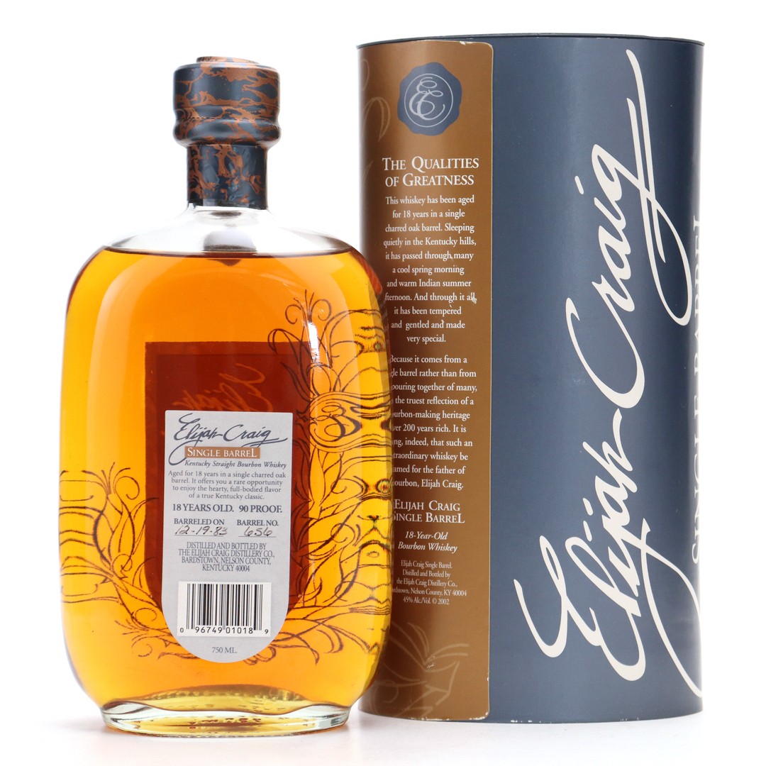 Elijah Craig 1983 Single Barrel 18 Year Old Whisky Auctioneer