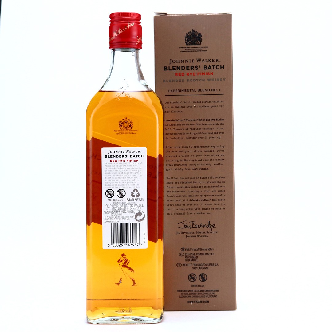 Johnnie Walker Blenders' Batch 1 Red Rye Finish Whisky Auctioneer