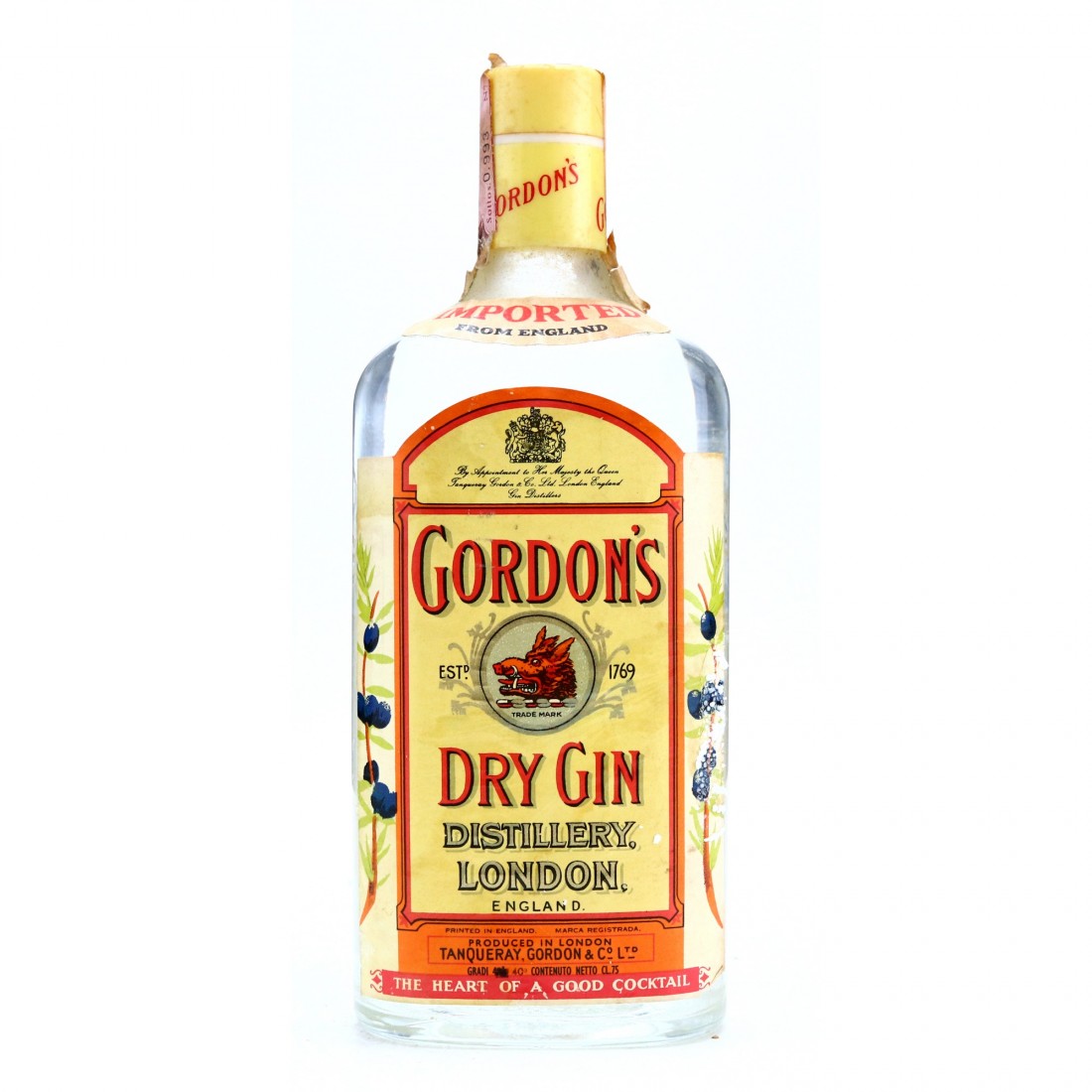 Gordon's Dry Gin 1980s Whisky Auctioneer