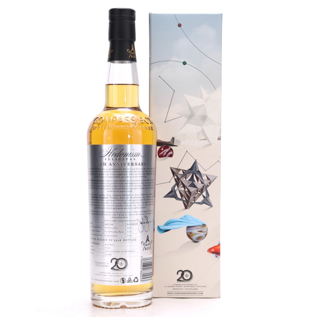 Compass Box Hedonism Felicitas / 20th Anniversary Whisky Auctioneer