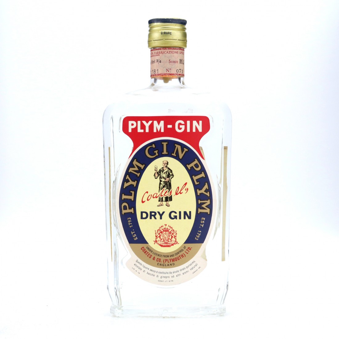 Coates PlymGin Dry Gin 1970s Whisky Auctioneer
