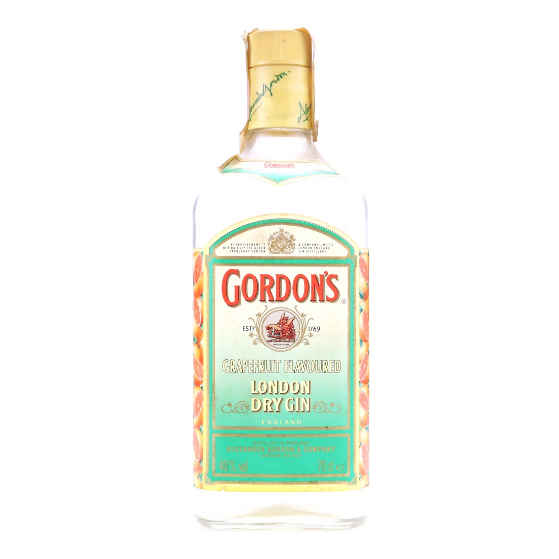 Gordon's Grapefruit London Dry Gin 1990s Whisky Auctioneer